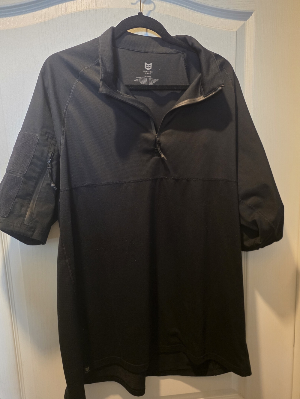 Tactical Half-Zip Short Sleeve Jacket - Black